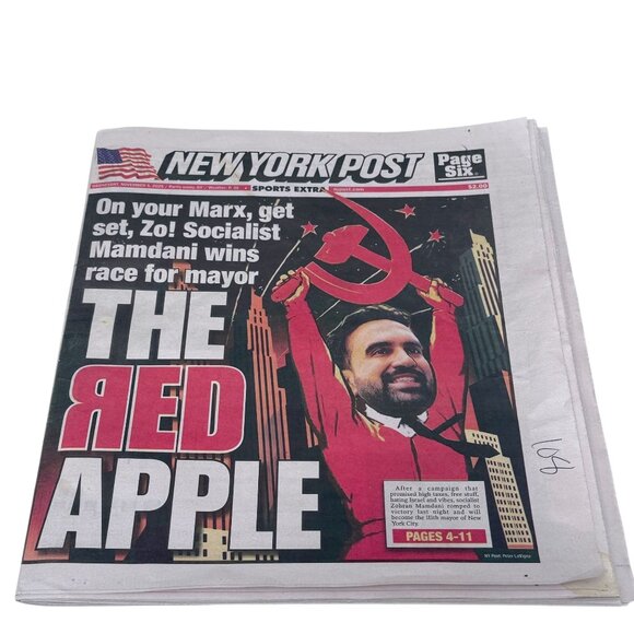 Mamdani Mayor Win New York City Socialist Marxism NY Post Newspaper 11/5 2025 - Picture 7 of 11